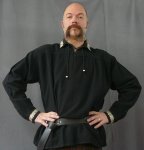 black shirt with trim