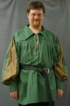 moss green poet shirt