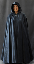 1582: Heathered Green/Grey Full Circle Cloak