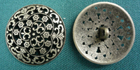 Silversmith Antiqued Silver Button