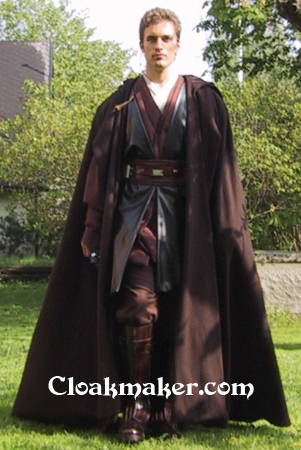 R508 - Brown Jedi Robe w/Pockets & Generous Hood, Washable - Cloak & Dagger  Creations