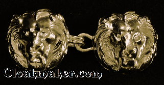 Lion Heads<br>Noble Goldtone
