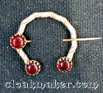 Penannular<br>Red Oval Glass<br>Small