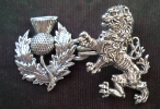 Lion Rampant with Thistle<br>Silvertone