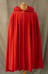 Cloak:1729, Cloak Style:Full Circle Cloak, Cloak Color:Red, Fiber / Weave:WindPro Fleece, Cloak Clasp:Medallion, Hood Lining:Unlined, Back Length:47", Neck Length:23", Seasons:Winter, Fall, Spring.