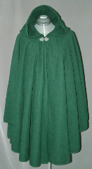 Cloak:1886, Cloak Style:Cape / Ruana, Cloak Color:Dark Heather Stone Green, Fiber / Weave:Brushed Wool Flannel, Cloak Clasp:Byzantine Swirls - Pewter, Hood Lining:Dark Stone Green Moleskin, Back Length:46", Neck Length:20".