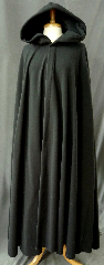 Cloak:2362, Cloak Style:Full Circle Cloak, Cloak Color:Very Dark Grey, Fiber / Weave:WindPro Fleece, Cloak Clasp:Plain Rope<br>Hook & Eye, Hood Lining:Self-lining, Back Length:51.5", Neck Length:23", Seasons:Winter, Fall, Spring, Note:This cloak is listed on sale due to surface flaws in the lining.<br>They will NOT affect appearance or wear of cloak. Please call us for details.