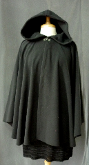Cloak:2364, Cloak Style:Cape / Ruana, Cloak Color:Very Dark Grey, Fiber / Weave:WindPro Fleece, Cloak Clasp:Plain Rope<br>Hook & Eye, Hood Lining:Self-lining, Back Length:32", Neck Length:22", Seasons:Winter, Fall, Spring, Note:This cloak is listed on sale due to surface flaws in the lining.<br>They will NOT affect appearance or wear of cloak. Please call us for details.
