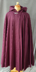 Cloak:2467, Cloak Style:Full Circle Cloak, Cloak Color:Burgundy, Fiber / Weave:Cotton Twill with Lycra, Cloak Clasp:Antiquity, Hood Lining:Unlined, Back Length:48", Neck Length:22", Seasons:Summer, Spring, Fall, Note:Easy care machine washable cotton and<br>lightweight enough for indoor wear.<br>Perfect for Summer, Late Spring, Early Fall outerwear.<br>Finished with a light duty antiquity hook-and-eye clasp..