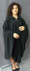 Cloak:2476, Cloak Style:Cape / Ruana, Cloak Color:Black, Fiber / Weave:WindPro Fleece, Cloak Clasp:Plain Rope<br>Hook & Eye, Hood Lining:Self-lining, Back Length:45.5", Neck Length:24", Seasons:Southern Winter, Fall, Spring, Note:Luxurious, functional, and economically friendly!<br>This windpro cloak blocks more wind than<br>a basic fleece and has a water-repelling outer finish!<br>It's perfect cold, rainy, windy climates.<br>The inside of the fabric wicks up moisture keeping<br>you dry and warm.<br>Machine washable cold gentle, tumble dry low.<br>Throw it on and go!.