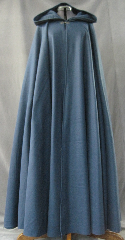Cloak:2621, Cloak Style:Full Circle Cloak, Cloak Color:Steel Blue, Fiber / Weave:Fleece, Cloak Clasp:Antiquity, Hood Lining:Unlined, Back Length:55", Neck Length:23", Seasons:Fall, Spring, Summer, Note:Lightweight economy fleece provides warmth with<br>very little weight. Suitable for indoor wear, late spring,<br>early fall, or cool summer evenings.<br>Machine washable cold, tumble dry low.<br>Throw it on and go!.