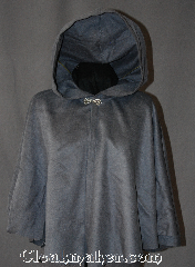 Cloak:2926, Cloak Style:Shaped Shoulder Cloak - Short, Cloak Color:Grey, Fiber / Weave:50% Cashmere / 50% wool, Cloak Clasp:Alpine Knot - Silvertone, Hood Lining:Unlined, Back Length:23.5", Neck Length:20", Seasons:Fall, Spring, Note:This soft brushed 50% cashmere wool<br> shape shoulder short cloak<br>is versatile and fashionable.<br>Can be warn by a child or adult.<br>Dry clean only..
