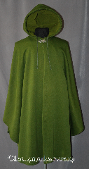 Cloak:2945, Cloak Style:Shaped Shoulder Ruana Cloak, Cloak Color:Green<br>tiny checkerboard-like pattern, Fiber / Weave:Windpro Fleece lightweight, Cloak Clasp:Vale, Hood Lining:Green Fleece lined, Back Length:41", Neck Length:21", Seasons:Fall, Spring, Note:Fully lined Green cloak with a tiny<br>checkerboard like pattern.<br>Lightweight, perfect for<br>woodland adventures.<br>The added drawstring hood will<br>keep it in place on windy days.<br>A cross between a cape and a cloak,<br>a ruana is a great way to keep<br>warm while frequent, unhindered<br>use of your arms is needed.<br>Ruanas make great driving cloaks!<br> Machine washable.