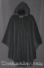 Cloak:3029, Cloak Style:Ruana, Cloak Color:Grey, Fiber / Weave:Fleece, Cloak Clasp:Alpine Knot - Silvertone, Hood Lining:Unlined, Back Length:45" back<br>32" overarm, Neck Length:22", Seasons:Spring, Fall, Southern Winter, Note:This soft grey Ruana is a cross<br>between a cape and a cloak,<br>a ruana is a great way to keep<br>warm while frequent, unhindered<br>use of your arms is needed.<br>Ruanas make great driving cloaks!<br>This Ruana is extra long (32") over<br>the shoulders for even more coverage.<br>Machine washable coldgentle, tumble dry low.<br>Throw it on and go!.