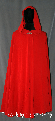 Cloak:3087, Cloak Style:Full Circle Cloak, Cloak Color:Red, Fiber / Weave:Cotton Polyester blend, Cloak Clasp:Vale, Hood Lining:Unlined, Back Length:46", Neck Length:23", Seasons:Summer, Fall, Spring, Note:Fancy being red riding hood for a bit?<br>Add a touch of drama and elegance.<br>Features a Vale hook and eye clasp<br><br>Machine washable..