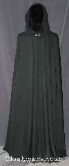 Cloak:3094, Cloak Style:Full Circle Cloak, Cloak Color:Forest Green, Fiber / Weave:Wool Blend, Cloak Clasp:Vale, Hood Lining:Unlined, Back Length:60", Neck Length:23", Seasons:Fall, Spring, Note:A perfect blend of simplicity and elegance,<br>this full circle cloak is made<br>of a wool blend fabric<br>With a pewter Vale hook-and-eye clasp.<br>Spot or dry clean only..