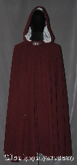 Cloak:3133, Cloak Style:Full Circle Cloak, Cloak Color:Heathered maroon, Fiber / Weave:100% Wool, Cloak Clasp:Triple Medallion, Hood Lining:Light Grey Velvet, Back Length:42", Neck Length:22", Seasons:Fall, Spring, Southern Winter,, Note:This gorgeous heathered maroon<br>full circle cloak with a<br>light grey velvet hood is<br>perfect for a night on the town.<br>Made of a wool blend<br>with flecks of color throughout,<br>it is mesmerizing.<br>Can be hemmed to height<br>Dry Clean Only.