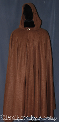 Cloak:3188, Cloak Style:Full Circle Cloak, Cloak Color:Caramel Brown, Fiber / Weave:Fleece, Cloak Clasp:Alpine Knot - Goldtone, Hood Lining:Unlined, Back Length:53", Neck Length:27", Seasons:Fall, Spring, Note:Lightweight economy fleece<br>provides a warmth with<br>very little weight.<br>This caramel full circle cloak<br>is suitable for indoor wear<br>late spring, early fall,<br>cool summer evenings or<br>just snuggling on the couch.<br>Easy care machine washable..