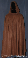 Cloak:3221, Cloak Style:Full Circle Cloak, Cloak Color:Caramel Brown, Fiber / Weave:Fleece, Cloak Clasp:Plain Rope<br>Hook & Eye, Hood Lining:Unlined, Back Length:55", Neck Length:22", Seasons:Fall, Spring, Note:Lightweight economy fleece provides<br>a warmth with very little weight.<br>This caramel full circle cloak is suitable<br>for indoor wear late spring,<br>early fall, cool summer evenings or<br>just snuggling on the couch.<br>Easy care machine washable..
