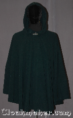 Cloak:3300, Cloak Style:Ruana, Cloak Color:Forest/Dartmouth Green, Fiber / Weave:Fleece, Cloak Clasp:Vale, Hood Lining:Unlined Reversible, Back Length:34", Neck Length:23", Seasons:Fall, Spring, Note:Lightweight and classic, this green<br>fleece cloak is perfect for sport outings<br>and walking in the woods.<br>Machine washable..
