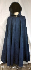 Cloak:3703, Cloak Style:Full Circle Cloak, Cloak Color:French Blue, Fiber / Weave:Polyester faux suede, Cloak Clasp:Vale, Hood Lining:Black moleskin, Back Length:50", Neck Length:21.5", Seasons:Spring, Fall, Southern Winter, Note:This full circle cloak is made from a<br>faux suede material that looks very<br>close to the real thing.<br>Water resistant material and<br>machine washable are some<br>of the perks to going faux.<br>Adorned with a silvertone<br>vale clasp and a black<br>moleskin hood lining..
