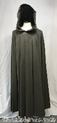 Cloak:3804, Cloak Style:Full Circle Cloak, Cloak Color:Brown Heathered with<br>grey and olive green, Fiber / Weave:Cotton blend, Cloak Clasp:Vale, Hood Lining:unlined, Back Length:52", Neck Length:24", Seasons:Fall, Spring, Note:Adorned with a silvertone vale clasp,<br>this brown cotton blend cloak is<br>heathered with grey and olive green.<br>It is a full circle cloak made for summer!<br>Machine washable!.