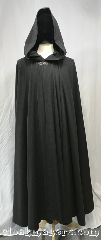 Cloak:3805, Cloak Style:Full Circle Cloak, Cloak Color:Charcoal Grey, Fiber / Weave:Rayon blend, Cloak Clasp:Vale, Hood Lining:unlined, Back Length:48", Neck Length:21", Seasons:Fall, Spring, Note:Easy to care for fabric in a charcoal grey<br>rayone blend is what makes this<br>full circle cloak so appealing.<br>Finished with a silvertone vale clasp<br>and is fully machine washable!.