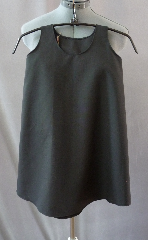 Gown ID:G689, Gown Color:Black, Style:Child Gown, Trim:None, Neckline Type:Scoop, Fabric:Wool Gabardine, Back Length:23".
