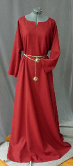 Gown ID:G690, Gown Color:Cranberry, Style:Versatile, Sleeve:Straight, Trim:None, Neckline Type:Scoop with keyhole, Fabric:Worsted Wool Crepe, Sleeve Length:32", Back Length:62".