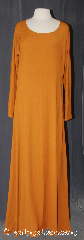 Gown ID:G924, Gown Color:Tourmeric / Yellow, Style:Under dress, Sleeve:Long Straight, Trim:n/a, Neckline Type:Scoop, Fabric:Wool Rayon, Sleeve Length:33", Back Length:59".