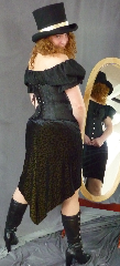 Skirt:K103, Skirt Color:Panther print, Skirt Style:skirt, Fiber:Polyester Velvet, Length:Front 18"; Back 31", Waist:adjust 32" to 40".