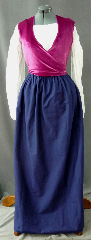 Skirt:K145, Skirt Color:Blue, Skirt Style:Peasant Skirt, Fiber:Cotton, Length:41", Waist:up to 60".