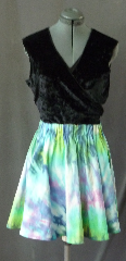 Skirt:K185, Skirt Color:Blue Hand-dyed, Skirt Style:Dance skirt, Fiber:Cotton, Length:18", Waist:up to 46".