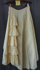 Skirt:K211, Skirt Color:Buff, Skirt Style:Asymmetric Wrap Skirt.