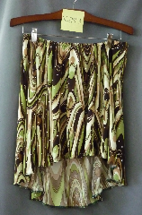 Skirt:K243, Skirt Color:Green, Brown, sparkle, Skirt Style:Dance skirt, Length:Front 15", Back 23", Waist:30-40".