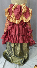 Skirt:K252, Skirt Color:Magenta and Gold, Skirt Style:Victorian Bustle.