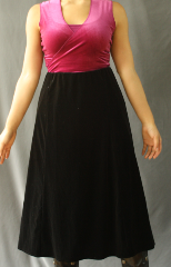 Skirt:K254, Skirt Color:Black, Skirt Style:Dance skirt, Fiber:Polyester Stretch Velvet, Length:29", Waist:up to 38".