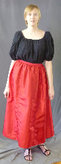 Skirt:K301, Skirt Color:Red, Skirt Style:Dance skirt, Fiber:Polyester, Length:35-38", Waist:28-54".
