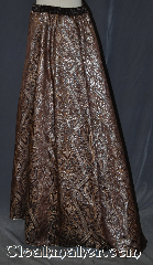 Skirt:K377, Skirt Color:Brown copper silver brocade, Skirt Style:A-line<br>dry clean or hand wash only<br>sold separately shown with  KB036, Fiber:Polyester Brocade, Length:44", Waist:up to 40".