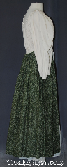 Skirt:K402, Skirt Color:Green swirls, Skirt Style:Wrap overskirt, Fiber:Cotton, Length:40.5", Waist:up to 32".