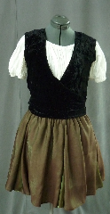 Skirt:K94, Skirt Color:Brown with green shimmer, Skirt Style:dance skirt, Fiber:rayon Poly, Length:17.5", Waist:adjust 30" to 40".