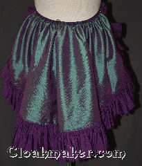 Skirt:KB026, Skirt Color:Green purple crossweave, Skirt Style:Bustle<br>Hand wash or dry clean only<br>pictured with matching<br>Top P404 Skirts K365, K348<br>and bustle KB025<br>sold separately as is<br>has slight repairs, Fiber:Polyester, Length:up to 17", Waist:Panel 14".