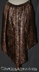Skirt:KB036, Skirt Color:Brown copper silver brocade, Skirt Style:Bustle<br>Dry clean or hand wash only, Fiber:Polyester, Length:up to 26", Waist:Panel 14".