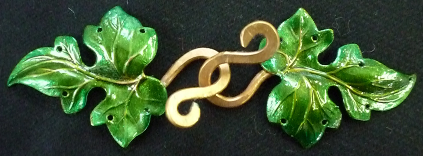 bronze geranium leaf clasp