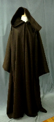 Robe:R197, Robe Style:Anakin Episode III Robe, Robe Color:Brown, Front/Collar:Hooded with Brown cloth-covered hook and eye, Approx. Size:L to XXL, Fiber:Basket Weave Textured Wool, Neck:24", Sleeve:37", Chest:51", Length:60.5", Height:Up to 6'.