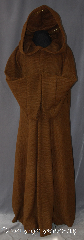Robe:R282, Robe Style:Obi-Wan Jedi Robe, Episode III, Robe Color:Caramel Brown and Black, Front/Collar:Hooded with Black cloth-covered hook and eye, Fiber:100% woven wool, Neck:23.5", Sleeve:35", Chest:50", Length:63", Height:Up to 6' 3", Note:Modeled after Obi Wan from Episode IV<br>This heavy brown and black robe<br>has a woven texture.<br>With classic fold over sleeves<br>and large hood.<br>Dry clean only..