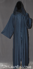 Robe:R385, Robe Style:Gandalf, Druid or Traveler Robe, Robe Color:Steel blue / Grey, Fiber:Wool Blend Woven suiting<br> Machine washable, Neck Length:21.5", Sleeve:34", Chest:Up to 50", Length:65", Height:Up to 6'5", Note:Unique, light weight and easy care<br>this robe is a great Gandalf wizard or druid<br>perfect for use during the spring or fall.<br>Made of a machine washable novelty<br>weave wool suiting with hook<br>and eye clasp and liripipe hood <br>makes a great accessory for  everyday wear,<br> LARP Renaissance Fair..