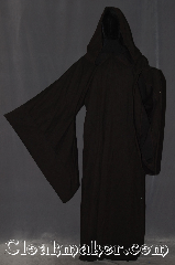 Robe:R400, Robe Style:Jedi Robe, Mace Windu /Sith / Wizard, Robe Color:Brown with brown, golden tan<br>and harvest gold weave, Front/Collar:hidden clasp, Fiber:wool twill machine washable, Neck Length:24", Sleeve:32.5", Chest:up to 60", Length:55", Height:up to 5'6", Note:Lightweight and easy care,<br>a great piece of spring outerwear.<br>Made with a breathable<br>dark chocolate wool blend twill<br> with hidden clasp and<br>interior ribbed satin edging<br>Fashioned after Mace Windu<br>with long pointed sleeves with a wizardly grace<br>Makes a great accessory for<br>everyday wear, LARP or<br>Renaissance Fair.<br>The Robe is machine washable!.