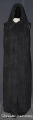 Robe:R410, Robe Style:Deatheater / sleeveless under robe, Robe Color:corded grey, Fiber:Polyester, Sleeve:n/a, Chest:52", Length:60", Note:A unique piece designed after a death-eater<br>or medieval under-robe/ duster.<br>This sleeveless  robe is perfect for<br>sword fighting and acrobatics with a<br>tailed open back for a dramatic flair.<br>Machine washable.