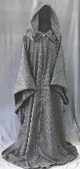 Robe:R419, Robe Style:Gandalf druid or Traveler, Robe Color:Grey, Fiber:Wool Blend Suiting, Neck:22", Sleeve:35", Chest:52", Length:64", Note:Gandalf style chest 52.